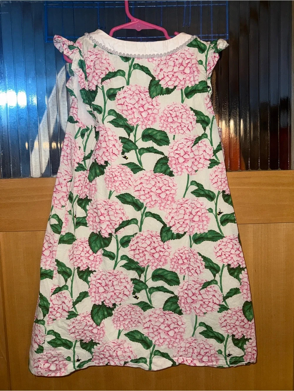 Crown & Ivy white pink floral pompom sleeveless girls dress SIZE 10